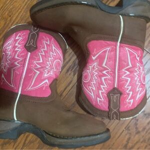 Durango Kids Boots in Brown and Pink